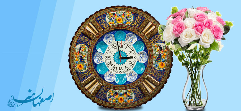 ساعت دیواری خاتم کاری
